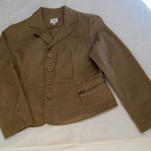Cleo Petites Women Blazer, Size M, Tan Colour, 97% Cotton, 3% Spandex.